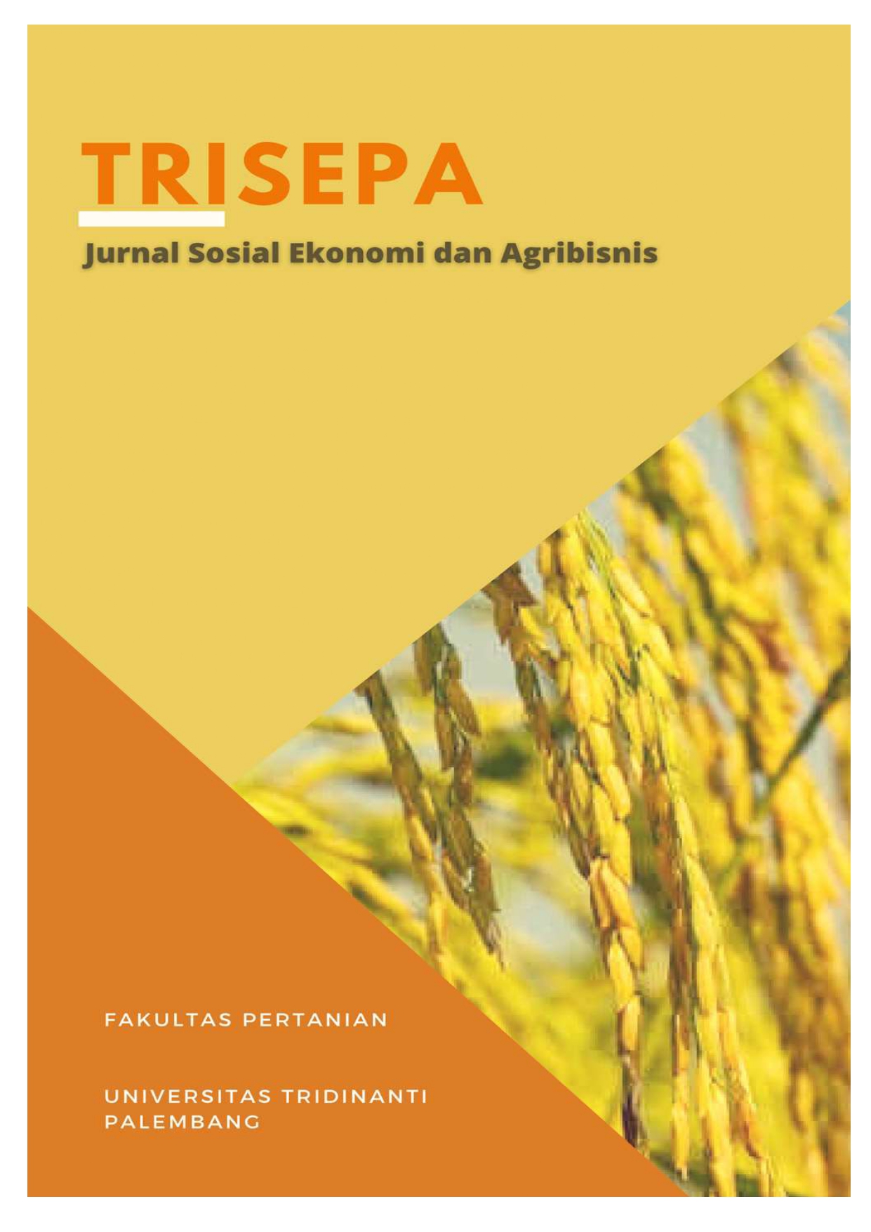 					View Vol. 1 No. 1 (2024): TRISEPA : Jurnal Sosial Ekonomi Pertanian dan Agribisnis
				